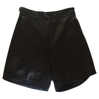 Gianni Versace Shorts aus Leder in Schwarz