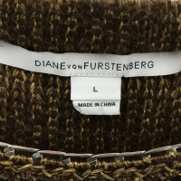 Diane Von Furstenberg Pull en marron / or