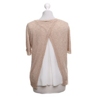 Patrizia Pepe Knit shirt in light brown / cream