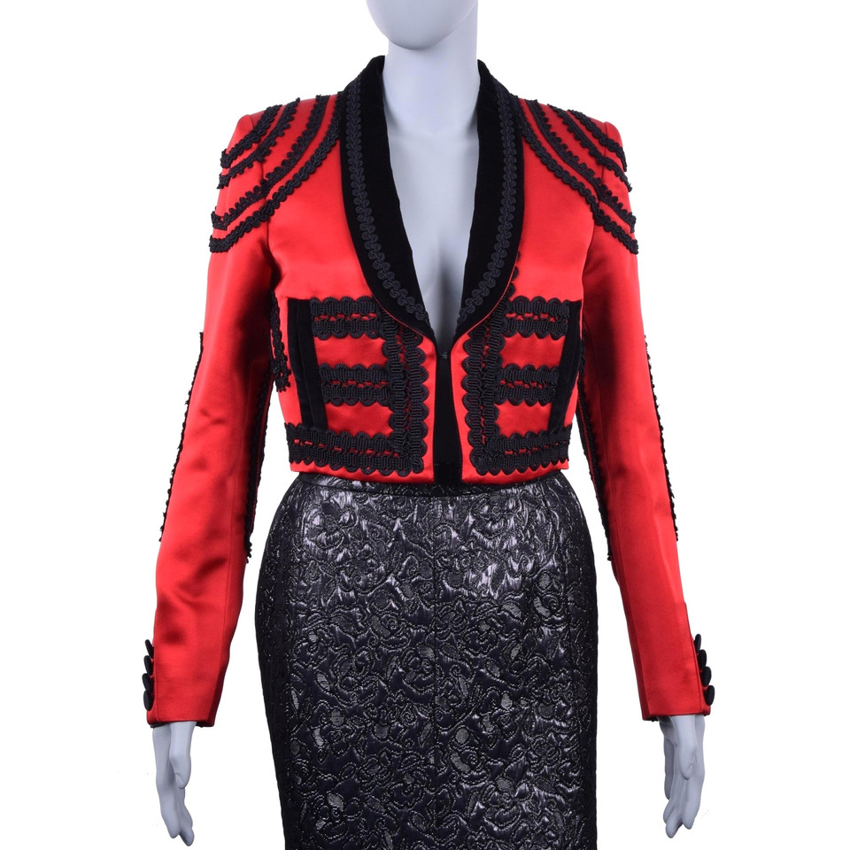 Dolce & Gabbana Blazer in Seta in Rosso