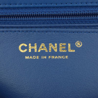 Chanel Classic Flap Bag New Mini Leer in Blauw