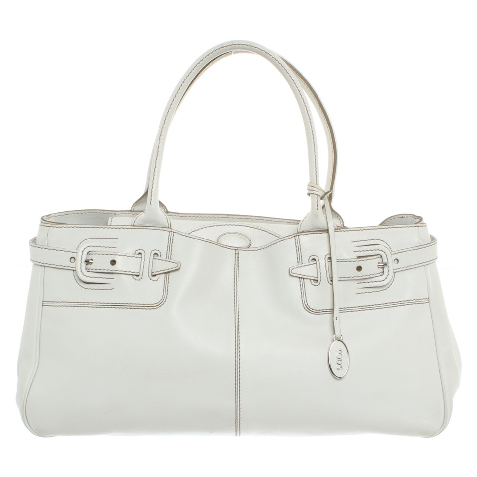 Tod's Sac à main en Cuir en Blanc