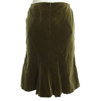 Jil Sander Green Velvet skirt