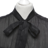 Iro Silk blouse in black / silver