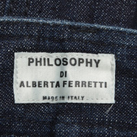 Philosophy Di Alberta Ferretti Jupe Jean en bleu