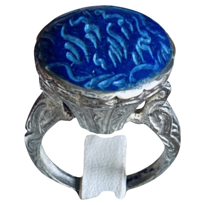 Schiaparelli Ring aus Silber in Blau