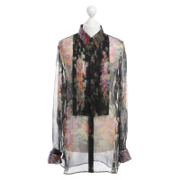 Dries Van Noten Seidenbluse mit floralem Print