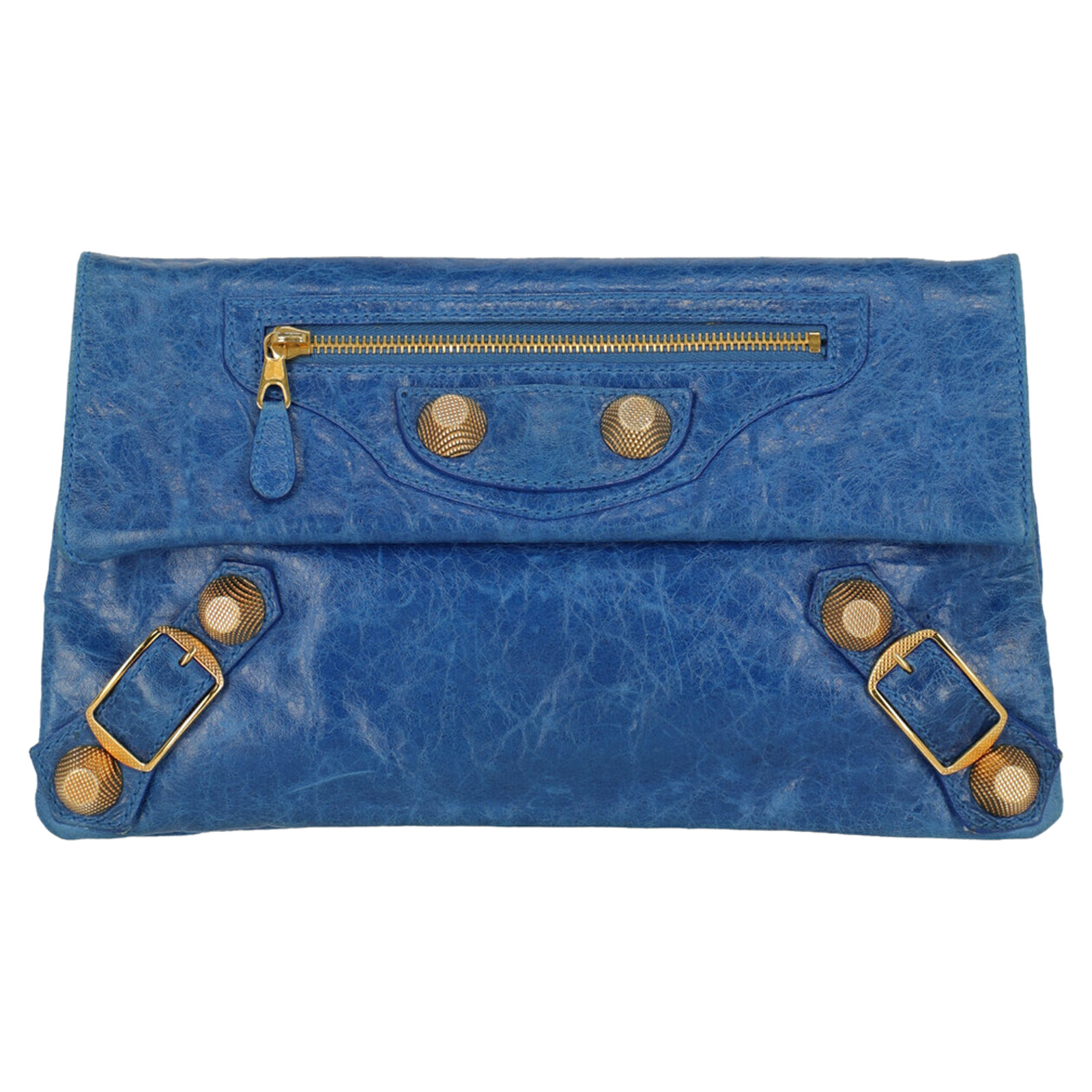 Balenciaga Clutch Bag Leather in Blue - Second Hand Balenciaga Clutch Bag Leather in Blue buy used for 405€