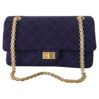 Chanel Handtasche aus Jersey in Violett