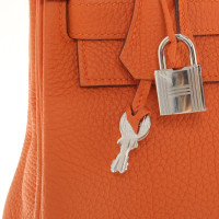 Hermès Kelly Bag 32 in Pelle in Arancio