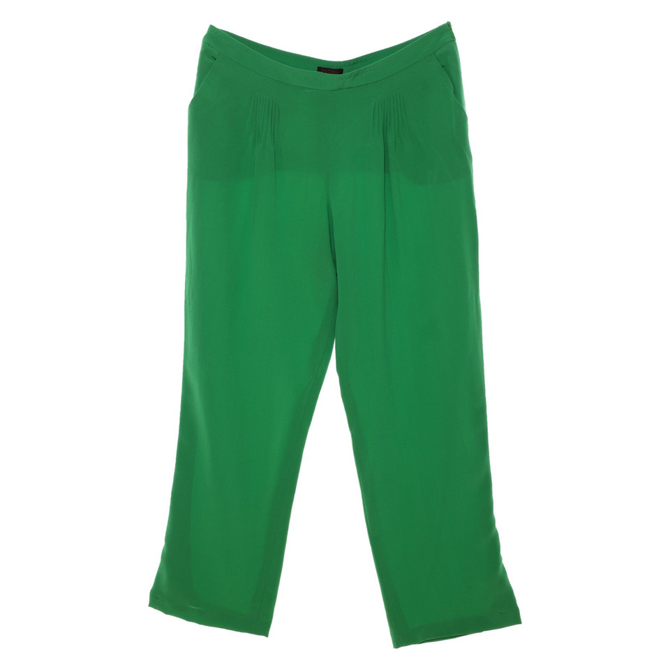 Escada Paire de Pantalon en Soie en Vert