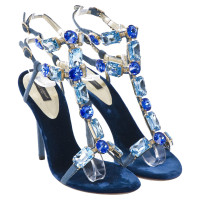 Dolce & Gabbana Sandales avec garniture de pierres précieuses