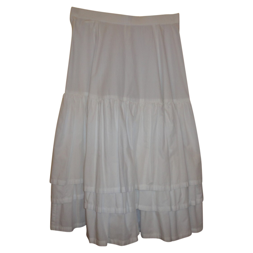 Comme Des Garçons White cotton skirt