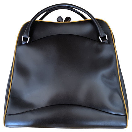 Prada Frame Leather Bag Leather in Brown