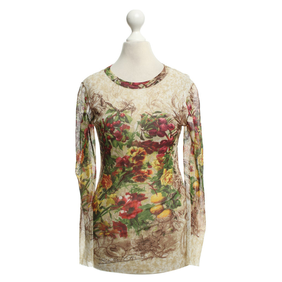 Jean Paul Gaultier top with a floral print
