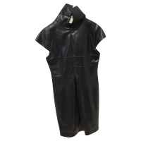 Chanel Kleid aus Leder in Schwarz