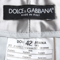 Dolce & Gabbana trousers in silver colors