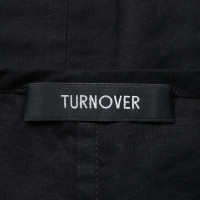Turnover Top en Coton en Noir