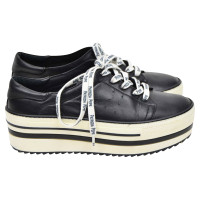 Patrizia Pepe Sneakers Leer in Zwart