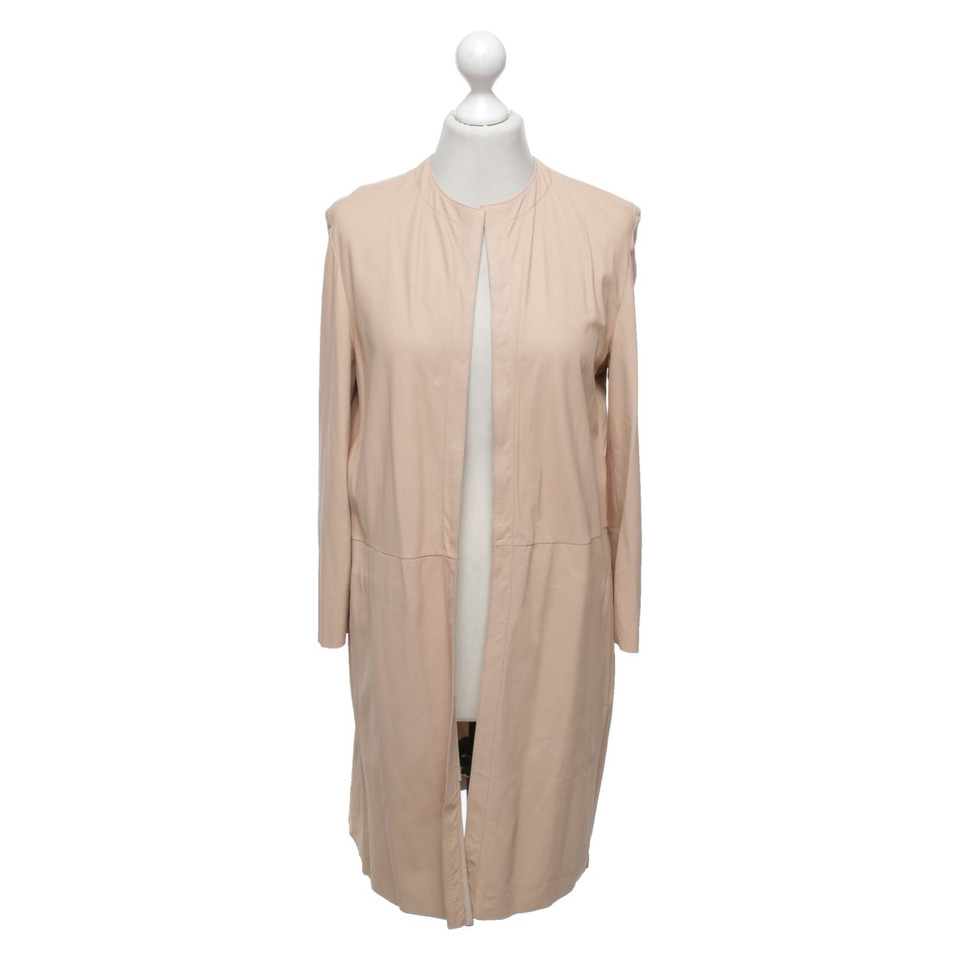 Drome Nude colored leather coat