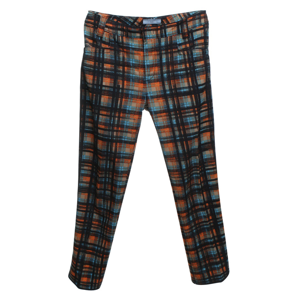 Prada Pantaloni con plaid