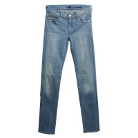 7 For All Mankind  Stonewashed Jeans in Blau