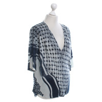 Lala Berlin Brei shirt in blauw / wit wol