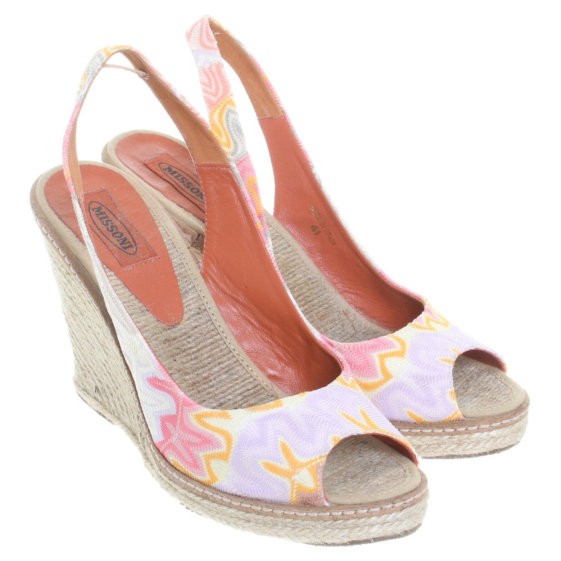 Missoni Wedges with colorful pattern