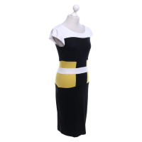 French Connection Dress in black / white / yellow