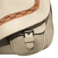 Christian Dior Gaucho Saddle Bag Leer in Crème