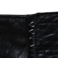 Carven Lederen rok in zwart