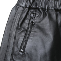 Set Shorts aus Leder in Schwarz