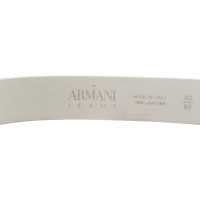 Armani Jeans Belt in white