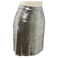 Alice + Olivia Leather skirt with Leopard print