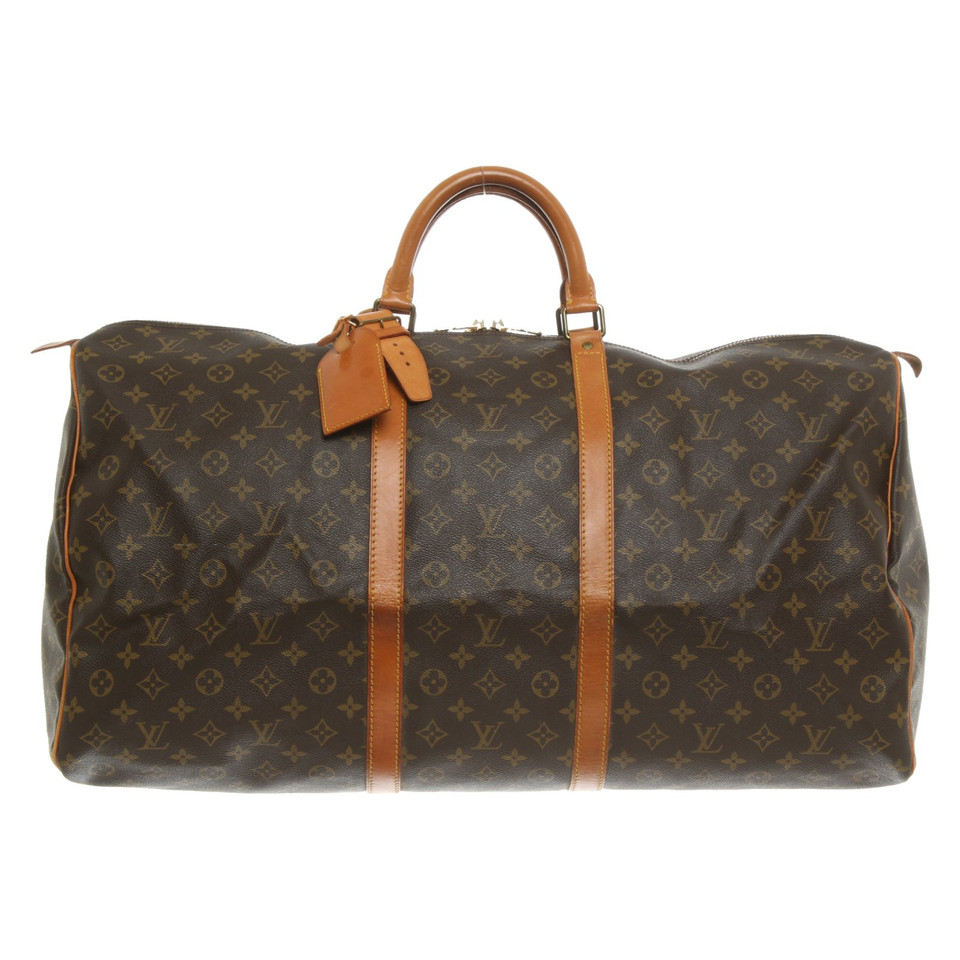 Louis Vuitton Reisetasche aus Canvas in Braun