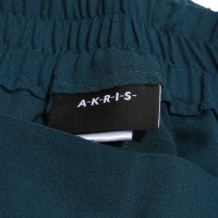 Akris Trousers Silk in Petrol