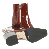 Aeyde Ankle boots Patent leather in Red