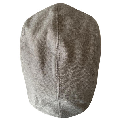Brunello Cucinelli Hut/Mütze aus Leinen in Grau