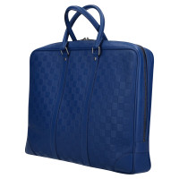 Louis Vuitton Porte Documents Voyage Leather in Blue