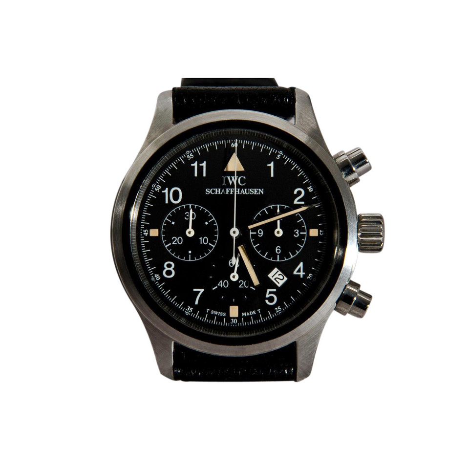 Iwc Watch Leather in Black