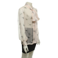 Alexander McQueen Transparent blouse made of silk