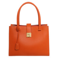 Salvatore Ferragamo Handtasche aus Leder in Orange