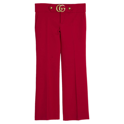 Gucci Paio di Pantaloni in Lana in Rosso