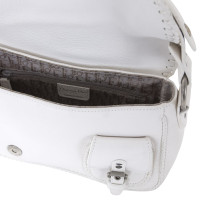 Christian Dior Gaucho Saddle Bag Leather in White