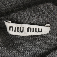 Miu Miu Feinstrick-Pullover in Grau
