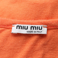 Miu Miu Oberteil aus Baumwolle in Orange