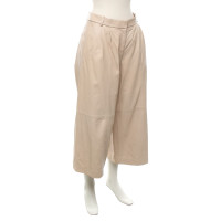 Tibi Paire de Pantalon en Cuir en Beige