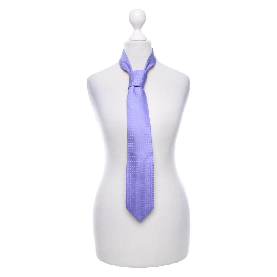Hermès Krawatte Flieder H-Motiv