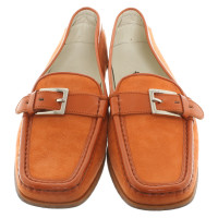 Tod's Mocassini/Ballerine in Pelle in Arancio