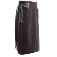 Iris Von Arnim Leather skirt in violet